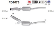 FD1076 AS filter sadzí/pevných častíc výfukového systému FD1076 AS