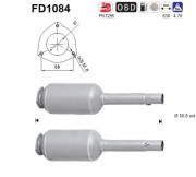 FD1084 AS filter sadzí/pevných častíc výfukového systému FD1084 AS