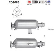 FD1086 AS filter sadzí/pevných častíc výfukového systému FD1086 AS