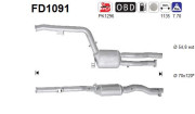 FD1091 AS filter sadzí/pevných častíc výfukového systému FD1091 AS