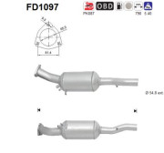 FD1097 AS filter sadzí/pevných častíc výfukového systému FD1097 AS