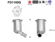 FD1100Q AS filter sadzí/pevných častíc výfukového systému FD1100Q AS