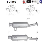 FD1102 AS filter sadzí/pevných častíc výfukového systému FD1102 AS