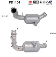 FD1104 AS filter sadzí/pevných častíc výfukového systému FD1104 AS