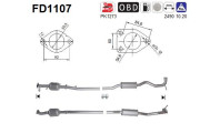 FD1107 AS filter sadzí/pevných častíc výfukového systému FD1107 AS