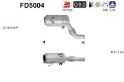 FD5004 AS filter sadzí/pevných častíc výfukového systému FD5004 AS