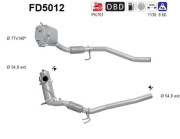 FD5012 AS filter sadzí/pevných častíc výfukového systému FD5012 AS