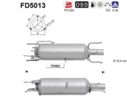 FD5013 Filtr pevnych castic, vyfukovy system AS