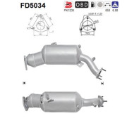 FD5034 AS filter sadzí/pevných častíc výfukového systému FD5034 AS
