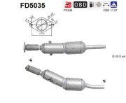 FD5035 AS filter sadzí/pevných častíc výfukového systému FD5035 AS