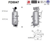 FD5047 AS filter sadzí/pevných častíc výfukového systému FD5047 AS