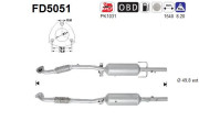 FD5051 AS filter sadzí/pevných častíc výfukového systému FD5051 AS
