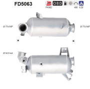 FD5063 AS filter sadzí/pevných častíc výfukového systému FD5063 AS