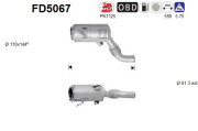 FD5067 AS filter sadzí/pevných častíc výfukového systému FD5067 AS