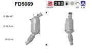 FD5069 AS filter sadzí/pevných častíc výfukového systému FD5069 AS