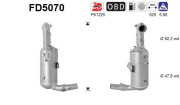 FD5070 AS filter sadzí/pevných častíc výfukového systému FD5070 AS