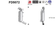 FD5072 AS filter sadzí/pevných častíc výfukového systému FD5072 AS