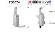 FD5074 AS filter sadzí/pevných častíc výfukového systému FD5074 AS