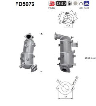 FD5076 AS filter sadzí/pevných častíc výfukového systému FD5076 AS
