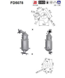 FD5078 AS filter sadzí/pevných častíc výfukového systému FD5078 AS