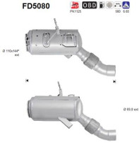 FD5080 AS filter sadzí/pevných častíc výfukového systému FD5080 AS