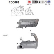 FD5081 AS filter sadzí/pevných častíc výfukového systému FD5081 AS