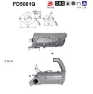 FD5081Q AS filter sadzí/pevných častíc výfukového systému FD5081Q AS