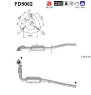 FD5082 AS filter sadzí/pevných častíc výfukového systému FD5082 AS