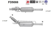 FD5088 AS filter sadzí/pevných častíc výfukového systému FD5088 AS