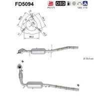 FD5094 AS filter sadzí/pevných častíc výfukového systému FD5094 AS