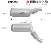 FD5098 AS filter sadzí/pevných častíc výfukového systému FD5098 AS
