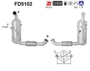 FD5102 AS filter sadzí/pevných častíc výfukového systému FD5102 AS