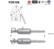 FD5106 AS filter sadzí/pevných častíc výfukového systému FD5106 AS