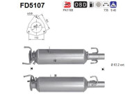FD5107 AS filter sadzí/pevných častíc výfukového systému FD5107 AS