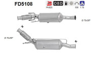 FD5108 AS filter sadzí/pevných častíc výfukového systému FD5108 AS