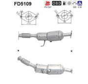 FD5109 AS filter sadzí/pevných častíc výfukového systému FD5109 AS