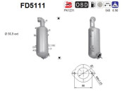 FD5111 AS filter sadzí/pevných častíc výfukového systému FD5111 AS