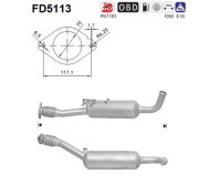 FD5113 AS filter sadzí/pevných častíc výfukového systému FD5113 AS