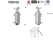 FD5122 AS filter sadzí/pevných častíc výfukového systému FD5122 AS