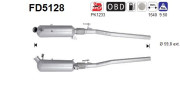 FD5128 AS filter sadzí/pevných častíc výfukového systému FD5128 AS