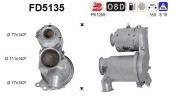 FD5135 AS filter sadzí/pevných častíc výfukového systému FD5135 AS