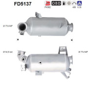 FD5137 AS filter sadzí/pevných častíc výfukového systému FD5137 AS