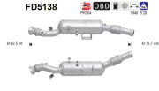 FD5138 AS filter sadzí/pevných častíc výfukového systému FD5138 AS