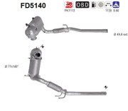 FD5140 AS filter sadzí/pevných častíc výfukového systému FD5140 AS
