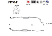 FD5141 AS filter sadzí/pevných častíc výfukového systému FD5141 AS