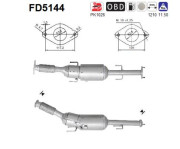 FD5144 AS filter sadzí/pevných častíc výfukového systému FD5144 AS