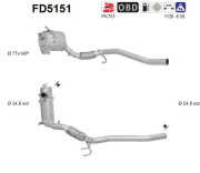 FD5151 AS filter sadzí/pevných častíc výfukového systému FD5151 AS