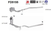FD5155 AS filter sadzí/pevných častíc výfukového systému FD5155 AS