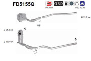 FD5155Q AS filter sadzí/pevných častíc výfukového systému FD5155Q AS