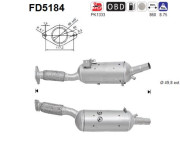 FD5184 AS filter sadzí/pevných častíc výfukového systému FD5184 AS